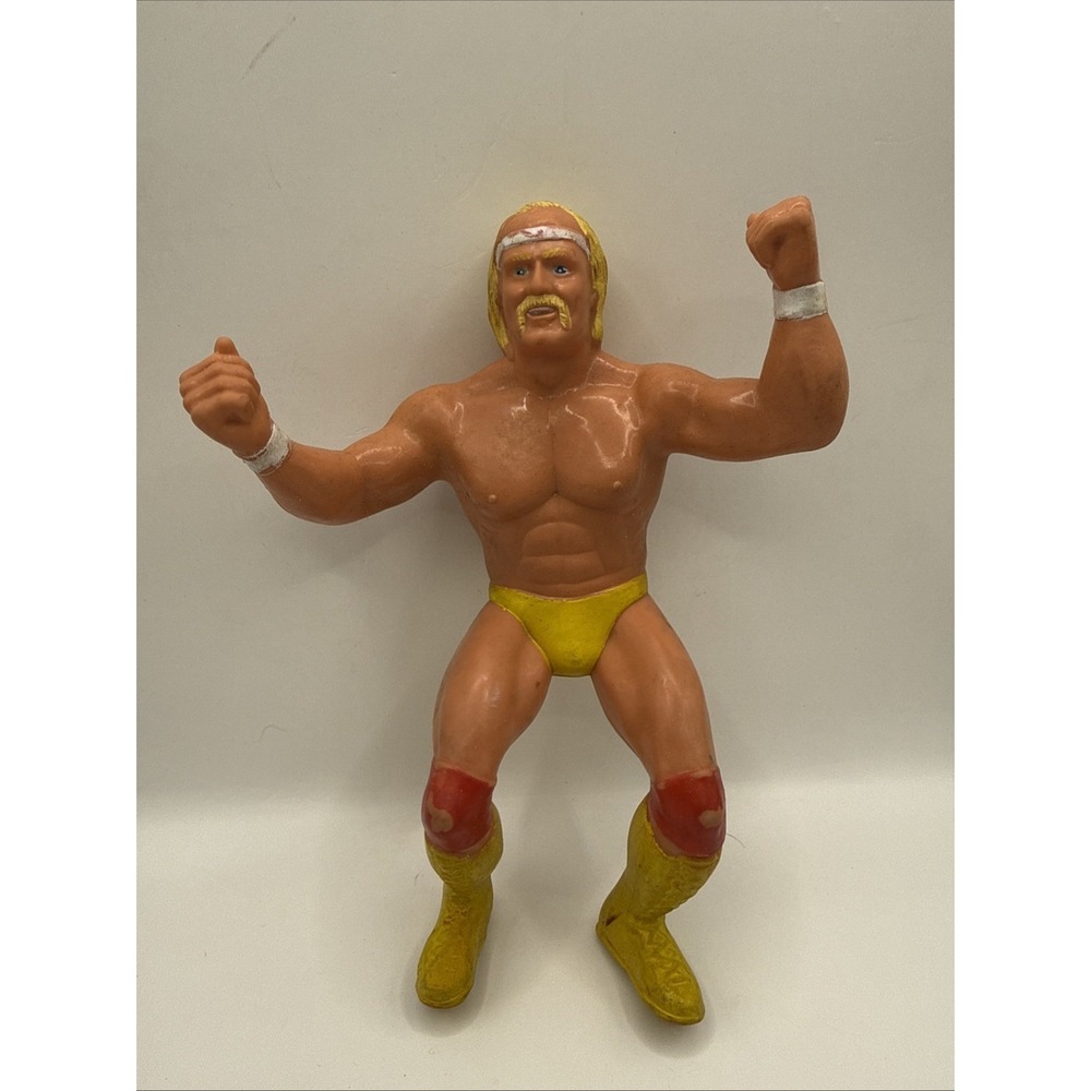 1984 LJN Titan Superstars Hulk Hogan 8" Solid Rubber Action Figure WWF Vintage 1